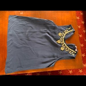 Lilly Pulitzer navy embellished top